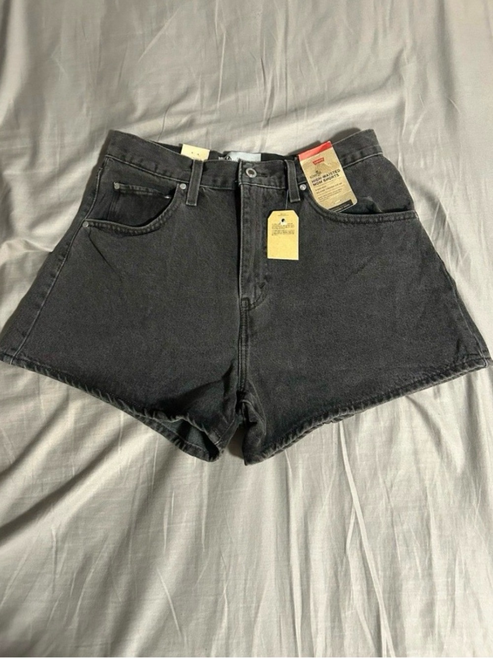 Levi's Black High-Rise Denim Shorts